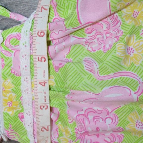 Lilly Pulitzer HTF Lounging Lions Pink Green Cubs Infant Baby Girl Jumper Dress - Picture 7 of 8